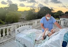 Em projeto de humanização, Hospital Municipal Santa Isabel leva paciente da UTI para tomar banho de sol